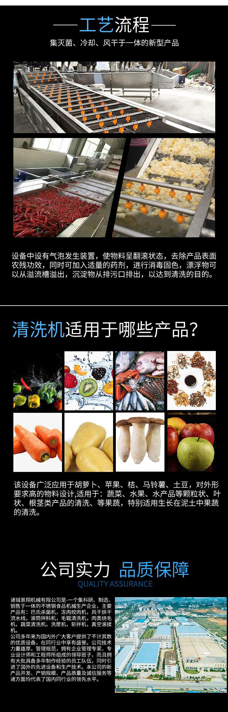 景翔牌水果清洗机 肉类清洗机 西红柿鼓泡清洗机