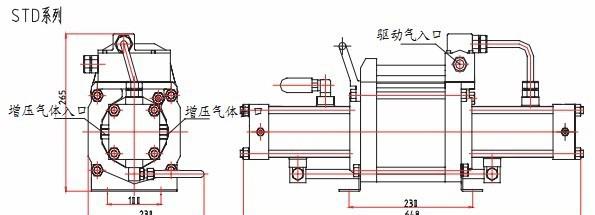 气体增压泵STD结构图