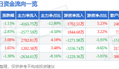 股票行情快报：宝钢股份（600019）8月30日主力资金净卖出4165.75万元