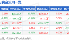 华菱钢铁（000932）11月13日主力资金净卖出4644.24万元